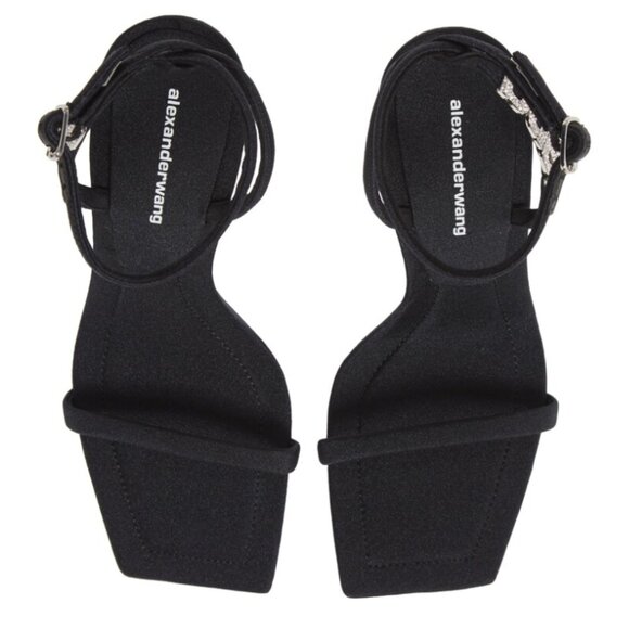 Alexander Wang Shoes - Alexander Wang Julie Logo Letters Sandal Lycra Gently Used Size 41 Authentic